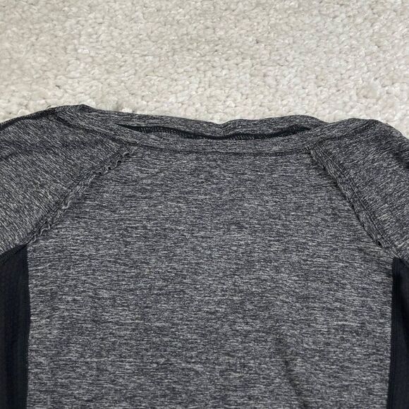 Lululemon Full Tilt Ruffle Long Sleeve Shirt Heathered Black - Picture 8 of 10